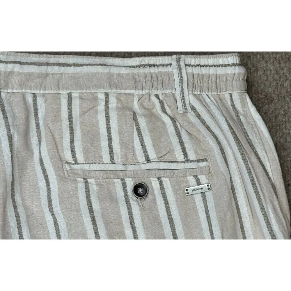 NOHOW Liam‎ Striped Beige Men's Casual Pants Size EU 54 US 40